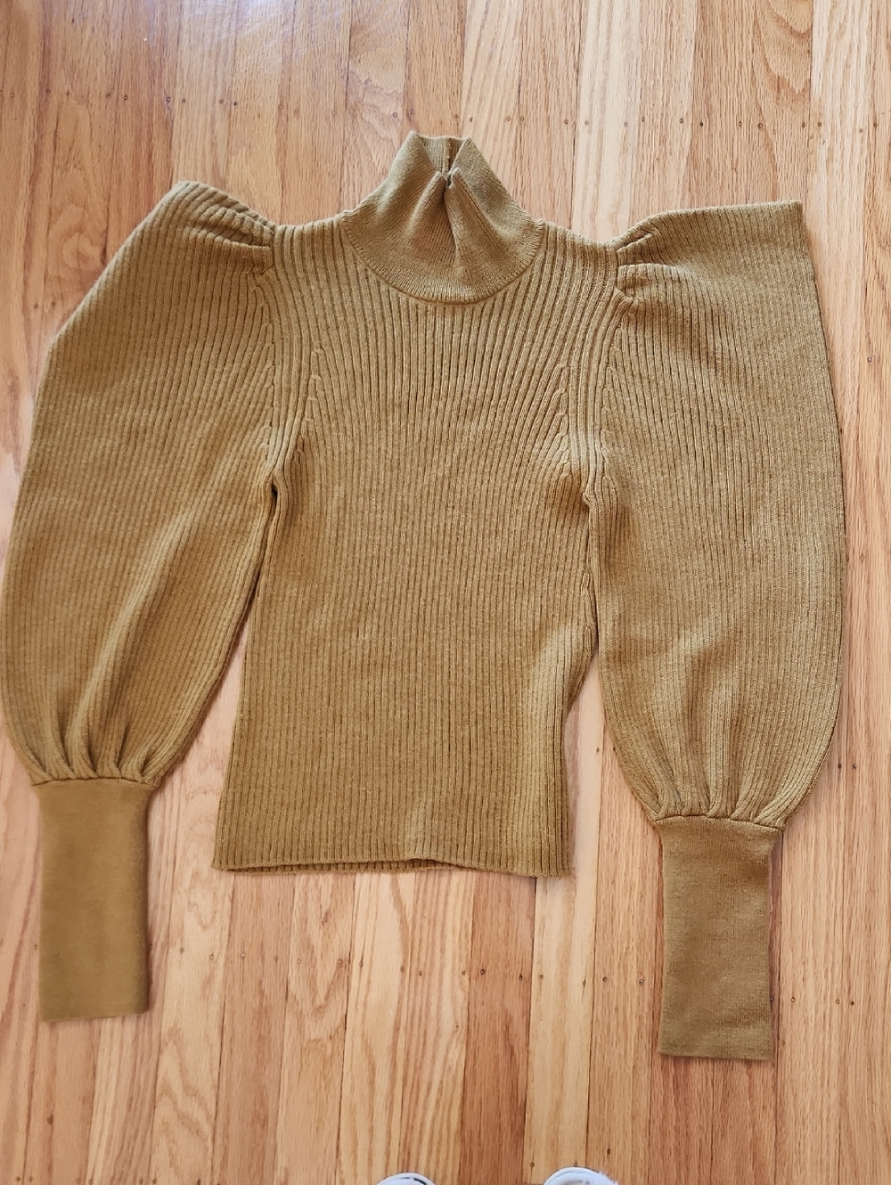 Ulla Johnson Baby Alpaca Puff-Sleeve Turtleneck Sweater-M